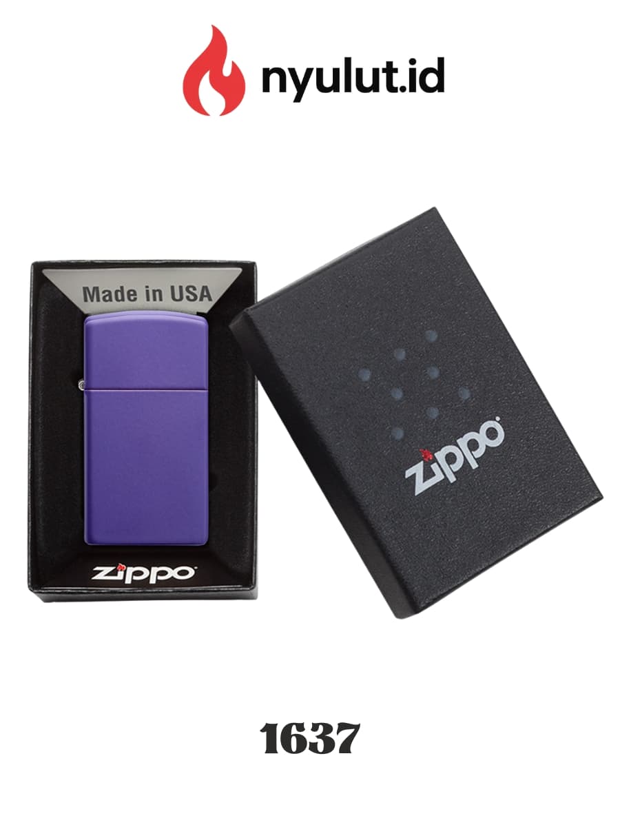 Preview Zippo 1637 Slim® Purple Matte Made in USA - 4
