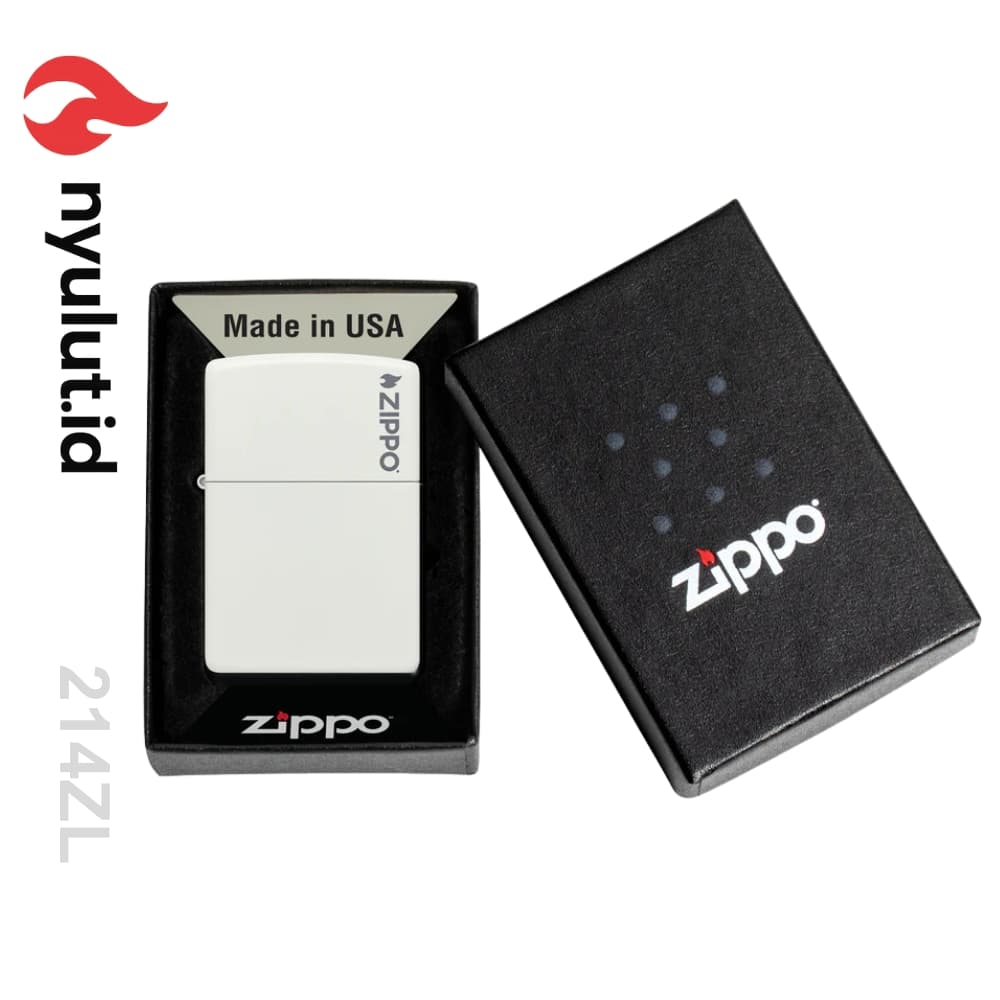 Preview Zippo 214ZL Classic White Matte Zippo Logo Made in USA - 4