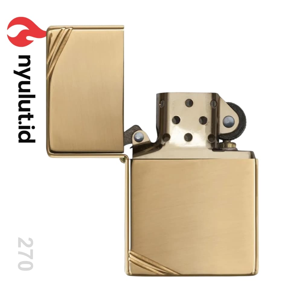 Zippo 270 VINTAGE HIGH POLISH BRASS Made in USA