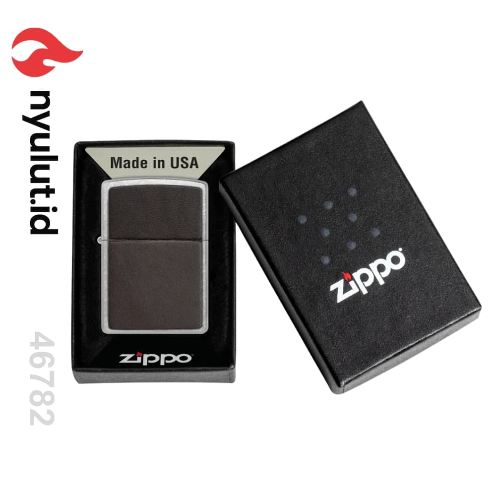 Preview Zippo 46782 Brown Leather Emblem Made in USA - 3