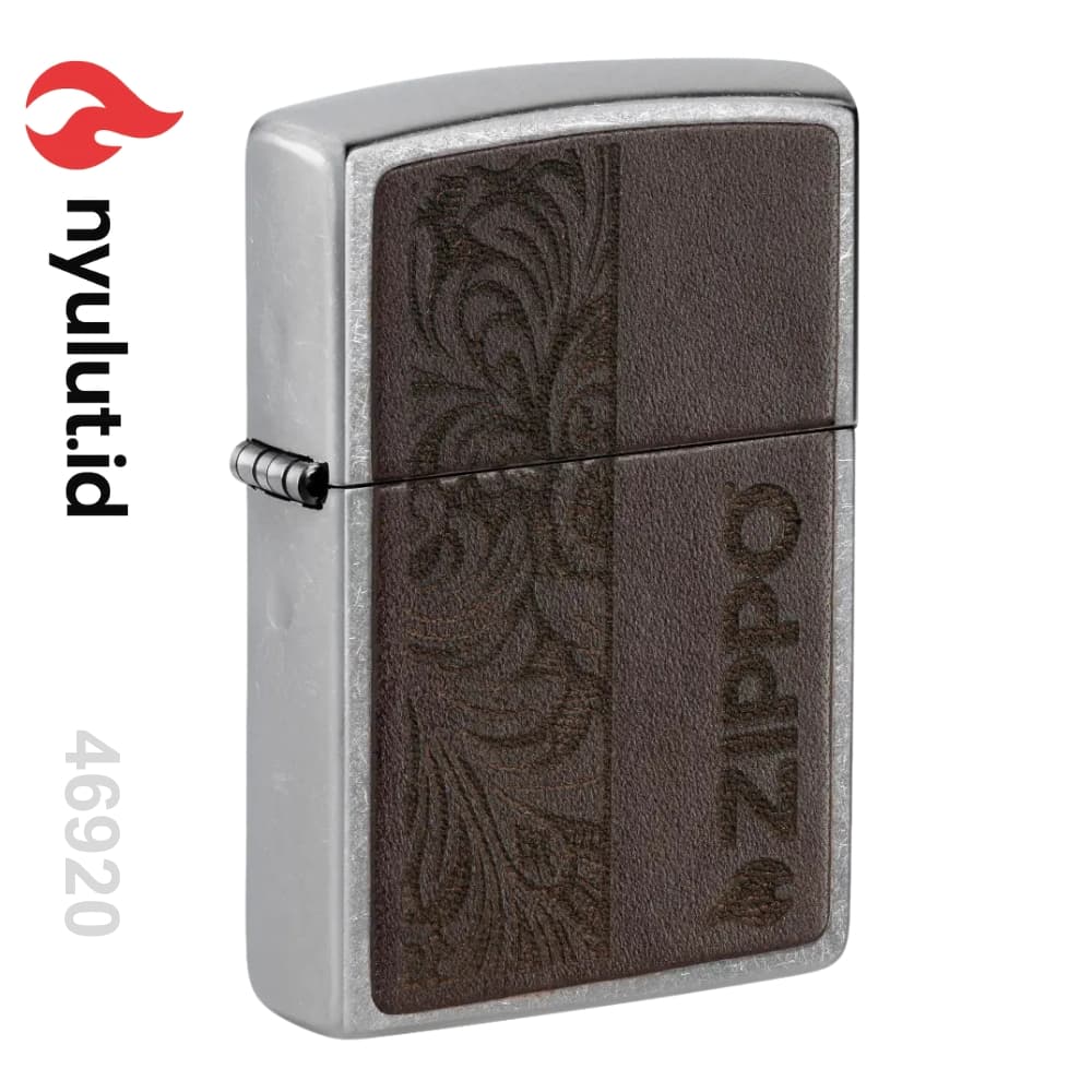 Preview Zippo 46920 Brown Leather Emblem Made in USA - 2