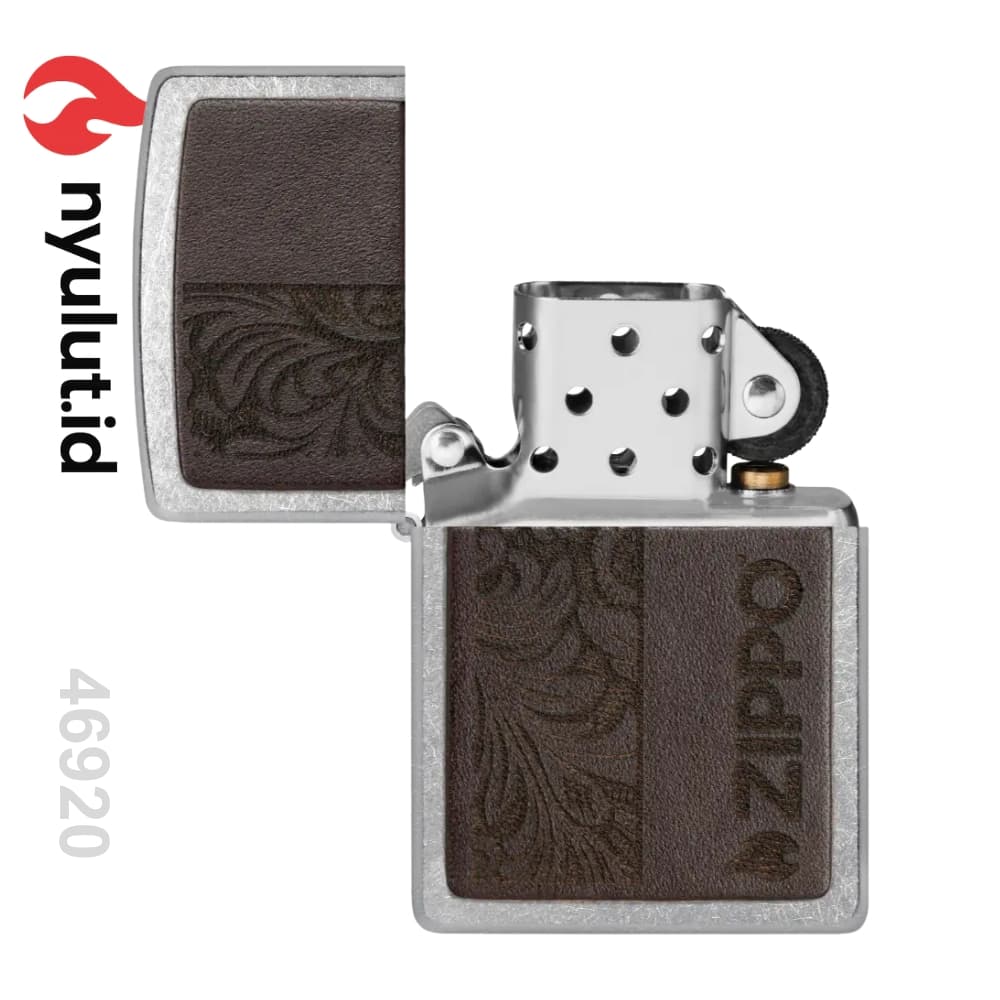 Preview Zippo 46920 Brown Leather Emblem Made in USA - 3