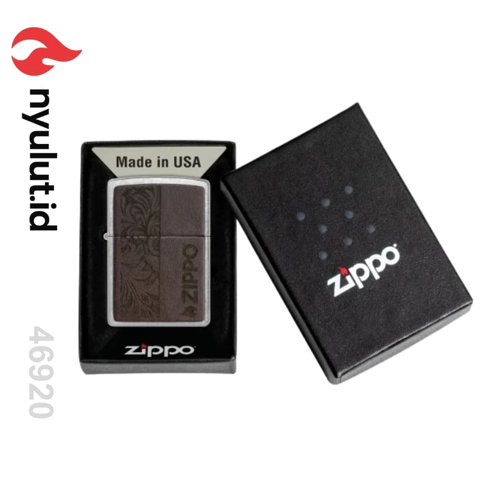Preview Zippo 46920 Brown Leather Emblem Made in USA - 4