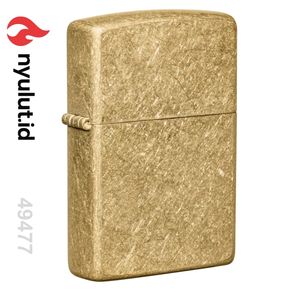 Zippo 49477 Regular Tumbled Brass Made in USA