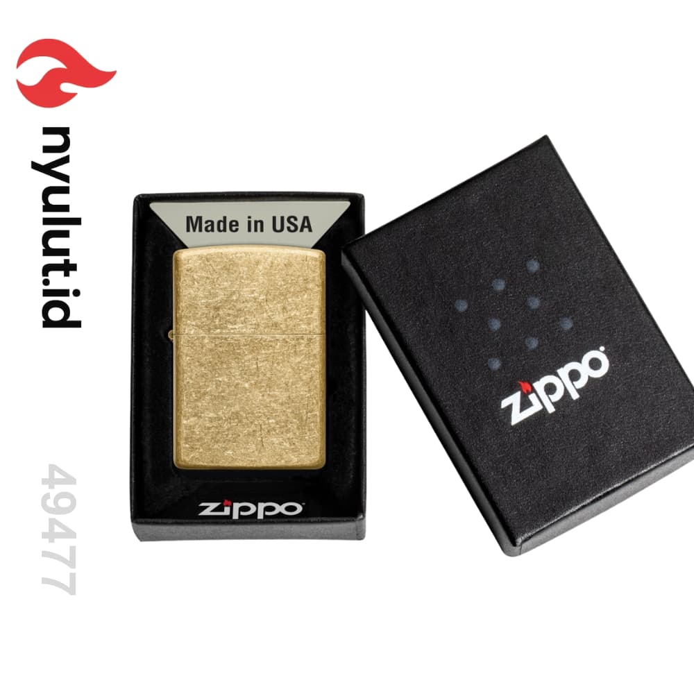 Preview Zippo 49477 Regular Tumbled Brass Made in USA - 2