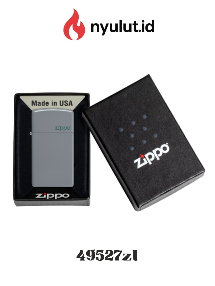 Preview Zippo 49527zl SlimⓇ Flat Grey With Zippo Logo Made in USA - 4