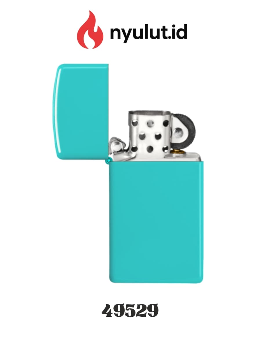 Preview Zippo 49529 SlimⓇ Flat Turquoise Made in USA - 3